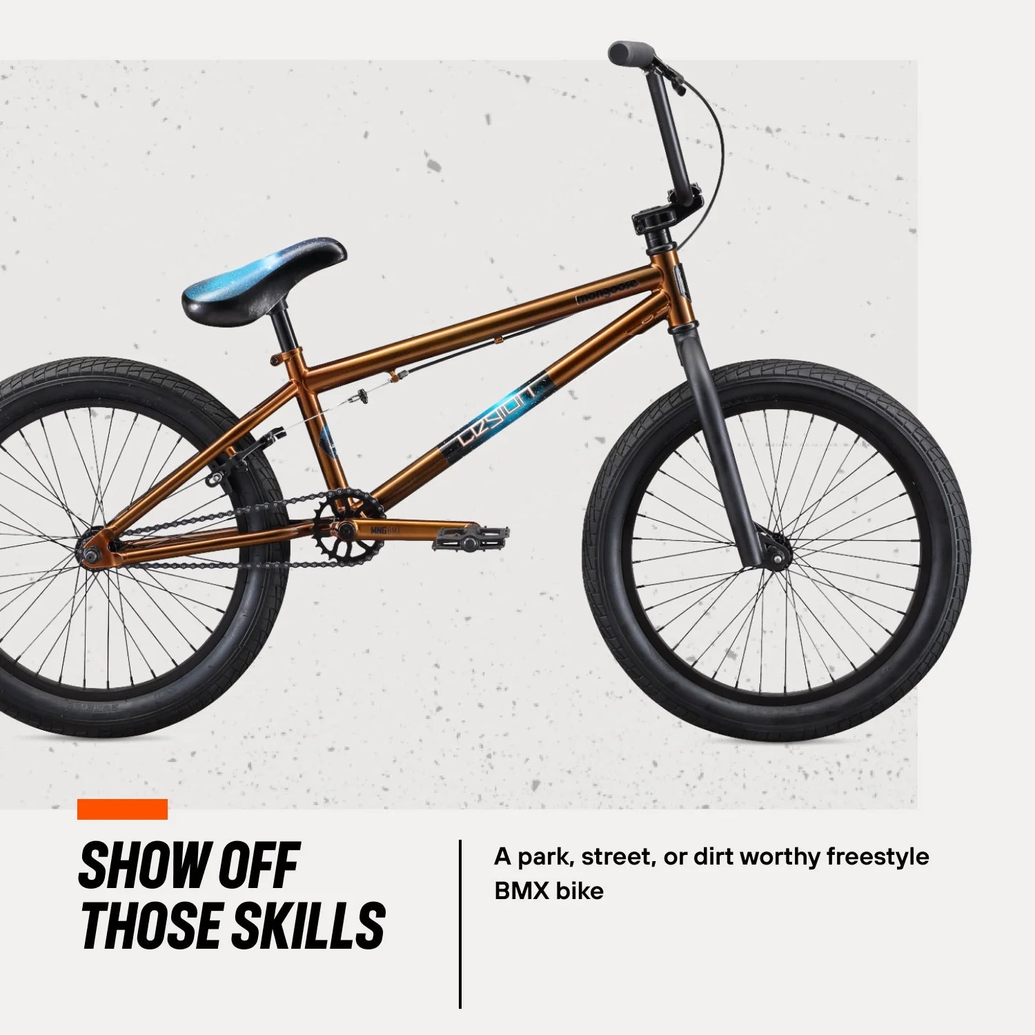 Mongoose Legion L40 Freestyle BMX Bike, 20" Wheels, Ages 8 and up, Copper