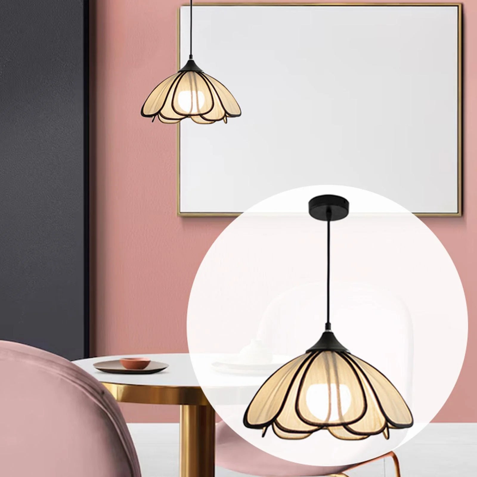 Gazechimp Boho Chandelier Droplight Hanging Light for Living Room Hallway Laundry Room Diameter 50cm