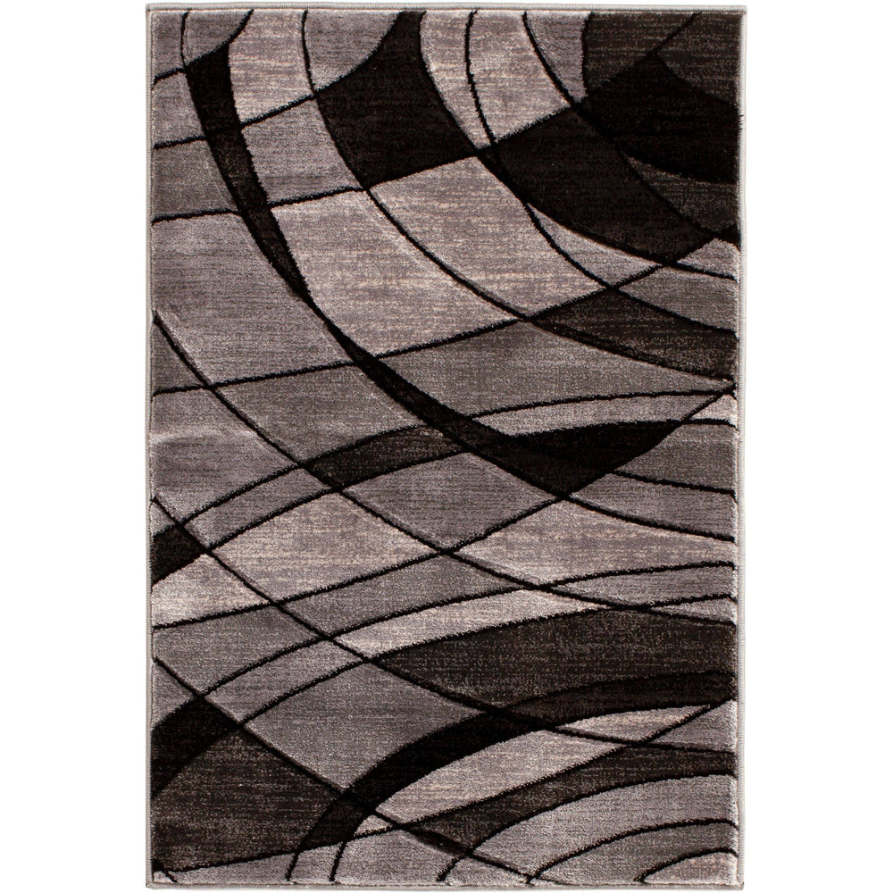 Better Homes & Gardens Gray Abstract Area Rug, Size: 5' x 7'