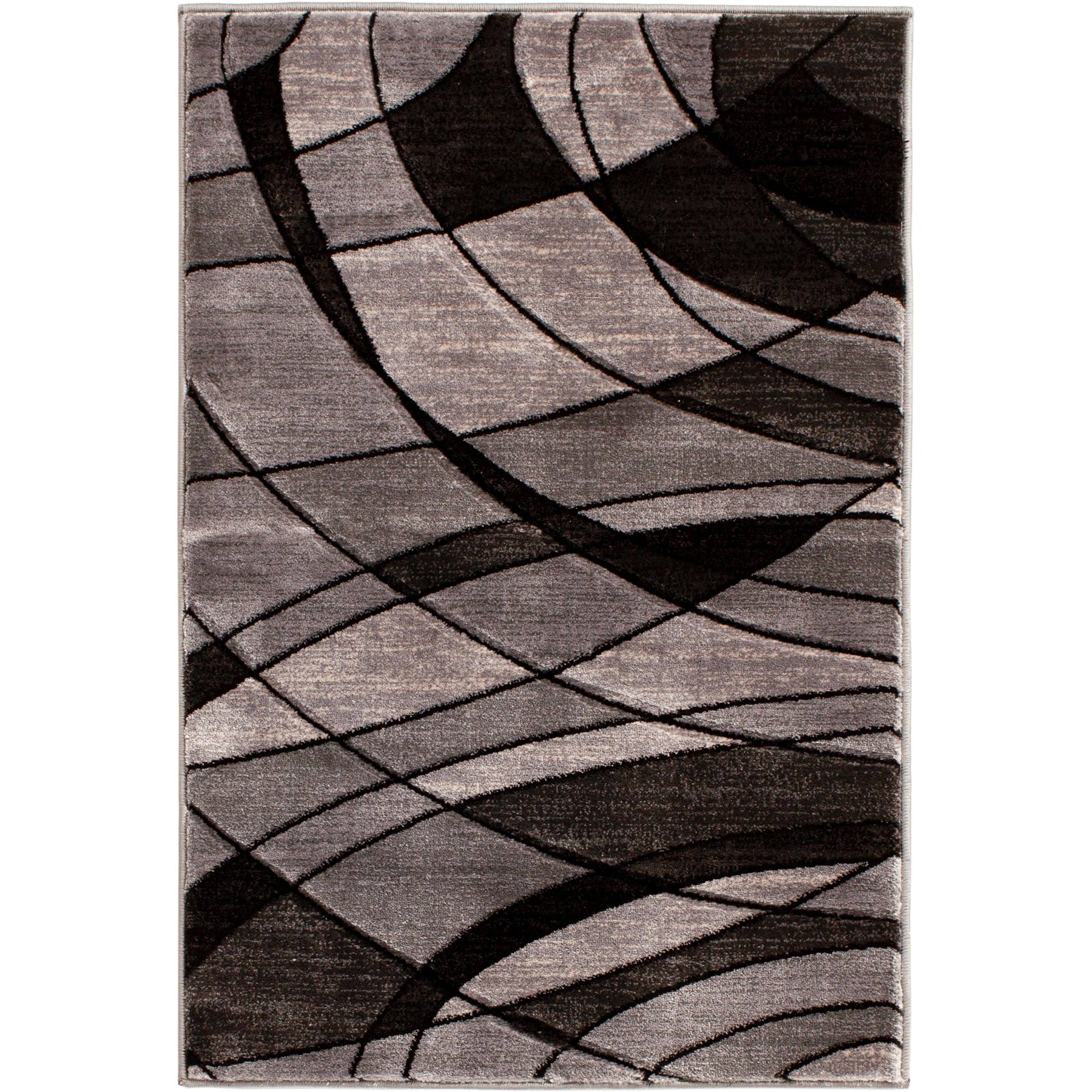 Better Homes & Gardens Gray Abstract Area Rug, Size: 5' x 7'
