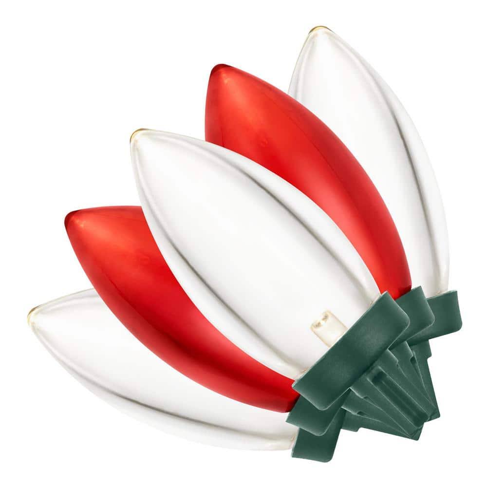 Home Accents Holiday Red and Warm White C9 LED Lights